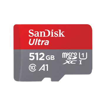 SanDisk Ultra - Flash memory card (microSDXC to SD adapter included) - 512 GB - A1 / UHS Class 1 / Class10 - microSDXC UHS-I